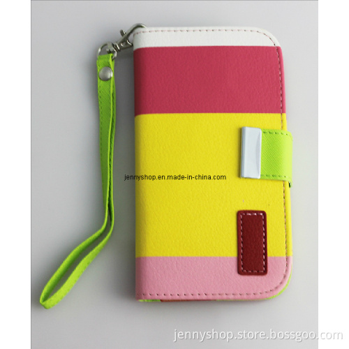 Mobile Phone Leather Case Yellow for Samsung S3 I9300